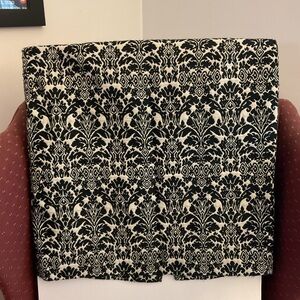 Talbots Black and Cream Patterned Skirt